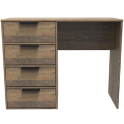 Crowndale Hong Kong 4 Drawer Vintage Oak Dressing Table - Size: 40 x 97 x 76cm - Brown - Wilko - thumbnail 4