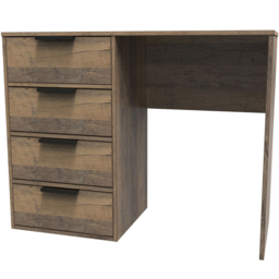 Crowndale Hong Kong 4 Drawer Vintage Oak Dressing Table - Size: 40 x 97 x 76cm - Brown - Wilko - thumbnail 3