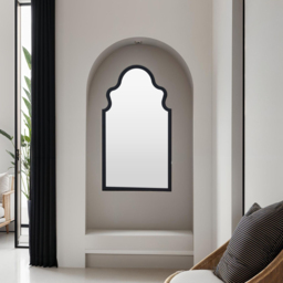 Yearn Black Moroccon Mirror 107 x 60cm - Wilko - thumbnail 3