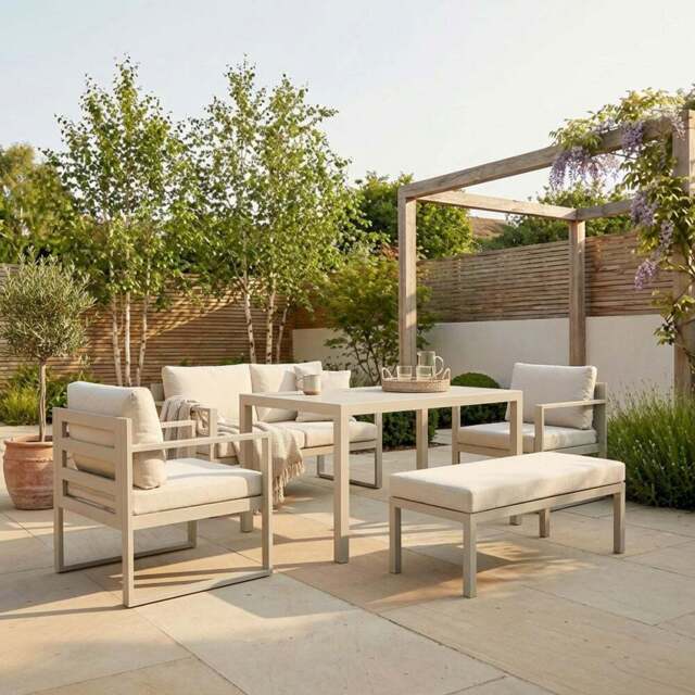 Bexley 6 Seater Dining Set - Malay - Wilko - image 1
