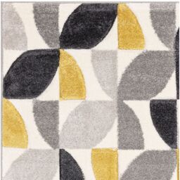 Vera Leaf Pattern Rug - Yellow/160cm - Wilko - thumbnail 3