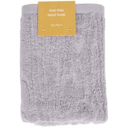 Gaia Hand Towel Grey - Wilko - thumbnail 1