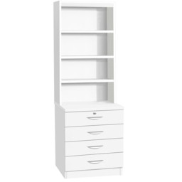R White Cabinets 4 Drawer 4 Shelf White Chest of Drawers - Wilko - thumbnail 3