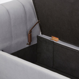 GFW Pettine Grey Ottoman Storage Bench - Size: 45 x 121 x 67cm - Wilko - thumbnail 6