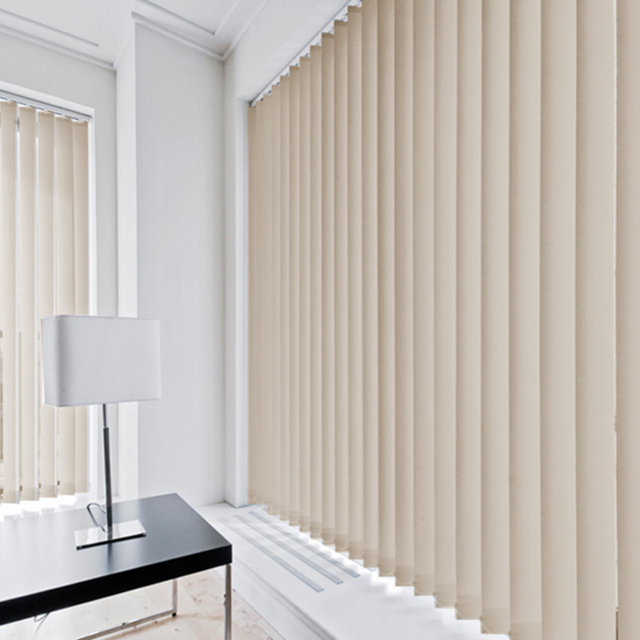 Caecus Dimout Patterned Short Drop Vertical Blind Complete Cream 120 x 140cm - Size: 240 x 120 x 5cm - Wilko - image 1