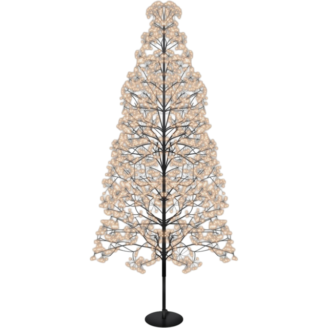 Xmas Haus 2250 Gold Micro LED Black Firework Tree 6ft - Wilko - image 1