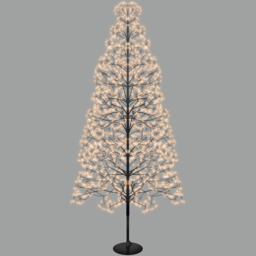 Xmas Haus 2250 Gold Micro LED Black Firework Tree 6ft - Wilko - thumbnail 4