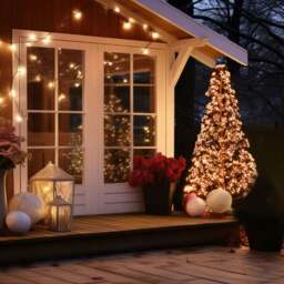 Xmas Haus 2250 Gold Micro LED Black Firework Tree 6ft - Wilko - thumbnail 5