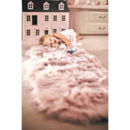 Origins Adobe Rose Genuine Sheepskin Rug 70 x 175cm - Size: 75 x 175cm - Pink - Origins Rugs - Wilko - thumbnail 4