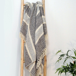 Allure Home Fashions Herringbone Grey Throw Blanket 150 x 200cm - Wilko - thumbnail 3