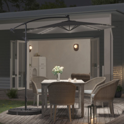 Living and Home Dark Grey Cantilever Parasol 3m - Wilko - thumbnail 3