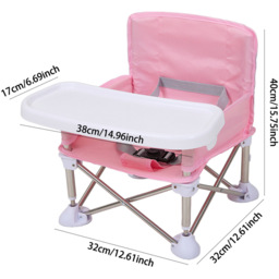 H&O Direct Pink Oxford Cloth Folding High Chair - Size: 40 x 38 x 32cm - Wilko - thumbnail 7