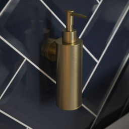 Rothley Satin Brass Round Soap Dispenser 180ml - Size: 21.5 x 6 x 9cm - Gold - Wilko - thumbnail 3