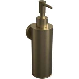 Rothley Satin Brass Round Soap Dispenser 180ml - Size: 21.5 x 6 x 9cm - Gold - Wilko