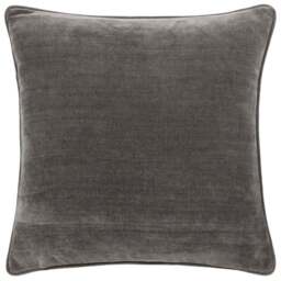 Yard Charcoal Heavy Chenille Reversible Cushion - Size: 50 x 50 cm - Grey - Yard Living - Wilko