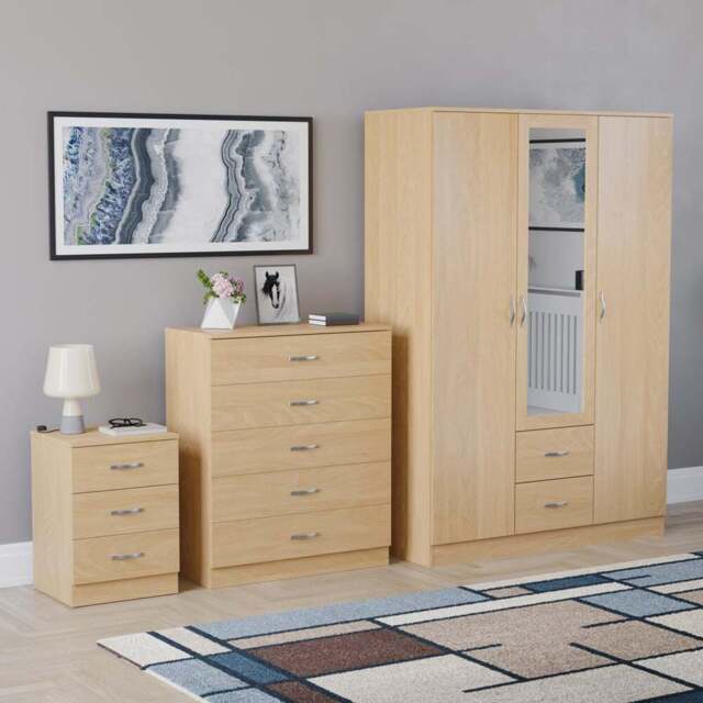 VIDA DESIGNS Riano Pine 3 Piece Bedroom Furniture Set - Wilko - image 1