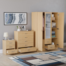 VIDA DESIGNS Riano Pine 3 Piece Bedroom Furniture Set - Wilko - thumbnail 6