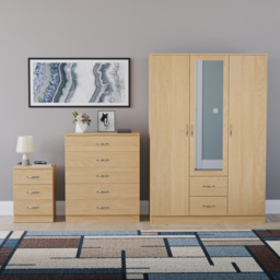 VIDA DESIGNS Riano Pine 3 Piece Bedroom Furniture Set - Wilko - thumbnail 3