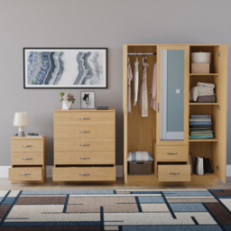 VIDA DESIGNS Riano Pine 3 Piece Bedroom Furniture Set - Wilko - thumbnail 4