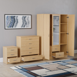 VIDA DESIGNS Riano Pine 3 Piece Bedroom Furniture Set - Wilko - thumbnail 5