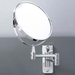 Premier Housewares Cassini Wall Mounted Extending Mirror - Size: 34 x 29cm - Silver - Wilko - thumbnail 3