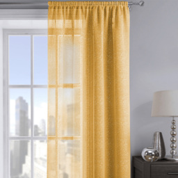 Velosso Alessandria Yellow Shimmer Voile Panel Curtain 137 x 122cm - Size: W 137 x D 122cm - Wilko - thumbnail 3