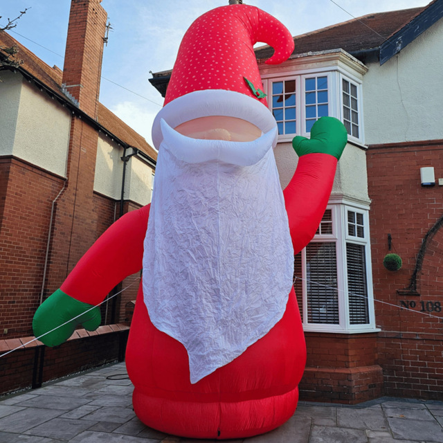 Samuel Alexander Gonk with Raised Arm Light Up Inflatable Christmas Decoration 20ft - Size: 600 x 600 x 600cm - Multi - Wilko - image 1