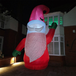 Samuel Alexander Gonk with Raised Arm Light Up Inflatable Christmas Decoration 20ft - Size: 600 x 600 x 600cm - Multi - Wilko - thumbnail 5