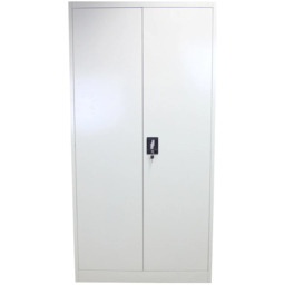 MonsterShop 2 Door 4 Shelf Light Grey Filing Cabinet - Size: 180.0 cm x 90.0 cm x 40.0 cmcm - Wilko - thumbnail 4