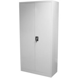 MonsterShop 2 Door 4 Shelf Light Grey Filing Cabinet - Size: 180.0 cm x 90.0 cm x 40.0 cmcm - Wilko - thumbnail 3