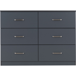 Seconique Dakota 6 Drawer Dark Grey Storage Chest - Wilko - thumbnail 4