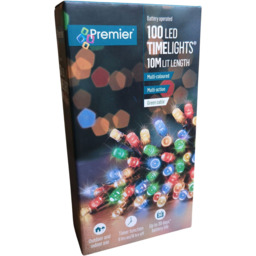 Premier 100 Multicolour LED Multifunction String Light 10m - Size: 4 x 1000 x 4cm - Wilko - thumbnail 7