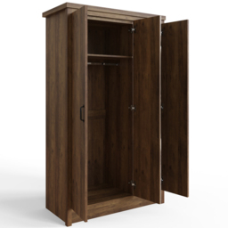 GFW Boston 3 Door Knotty Oak Mirrored Wardrobe - Brown - Wilko - thumbnail 4