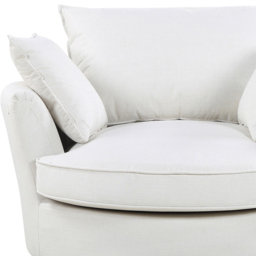 Fairburn Cream Bonded Leather Swivel Cuddle Chair - Size: Single - Artemis Home - Wilko - thumbnail 5