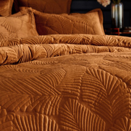 Paoletti Palmeria Double Rust Duvet Set - Brown - Wilko - thumbnail 3