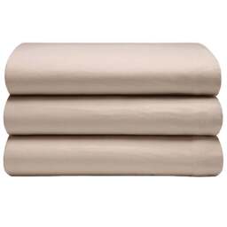Serene Single Cream Brushed Cotton Flat Bed Sheet - Wilko - thumbnail 1