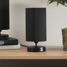 ValueLights Francis Black Touch Table Lamp and Bulb - Size: 24.5 x 12 x 12cm - Wilko - thumbnail 5