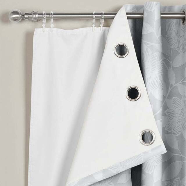 Velosso White Blackout Eyelet Curtains Lining 117 x 178cm - Size: W 117 x D 178cm - Wilko - image 1
