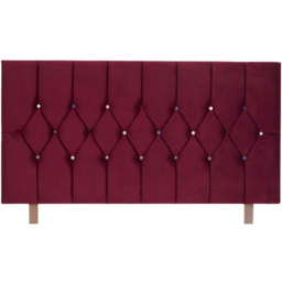 Aspire Furniture Catherine Lansfield Boutique Double Berry Brushed Velvet Headboard - Purple - Aspire Beds - Wilko - thumbnail 3