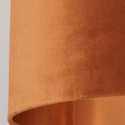 Lighting Collection Burnt Orange Copper Inner Velvet Drum Shade 40cm - Size: 24 x 40 x 40cm - Wilko - thumbnail 5