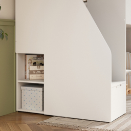 Flair Dreamland White and Oak Play House Staircase Mid Sleeper - Size: Single - Wilko - thumbnail 6