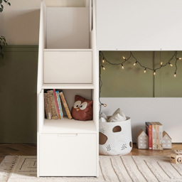Flair Dreamland White and Oak Play House Staircase Mid Sleeper - Size: Single - Wilko - thumbnail 5