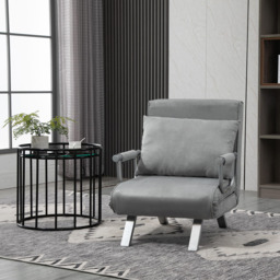 Portland Single Seater Light Grey Foldable Sofa Bed - Wilko - thumbnail 5