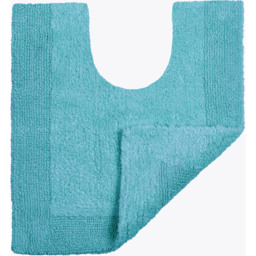 Allure Bath Fashions Elegance Turquoise Reversible Pedestal Mat 53 x 55cm - Blue - Wilko - thumbnail 4