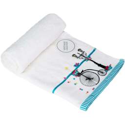 Bellissimo Soft Turkish Cotton White Bicycle Towel Set of 6 - Size: 70 x 120cm - Wilko - thumbnail 3