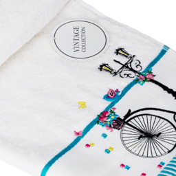 Bellissimo Soft Turkish Cotton White Bicycle Towel Set of 6 - Size: 70 x 120cm - Wilko - thumbnail 4