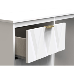 Crowndale Las Vegas 3 Drawer White Matt Dressing Table - Wilko - thumbnail 7