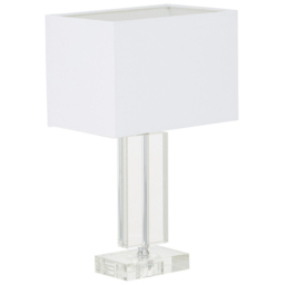 Premier Housewares Rectangular Artisan Table Lamp - Size: 24 x 16 x 40cm - Silver - Wilko - thumbnail 3