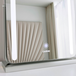 CARME Home Mia 3 Colour LED Frameless Silver Touch Sensor Light Mirror - Size: 65 x 17 x 47cm - Wilko - thumbnail 5