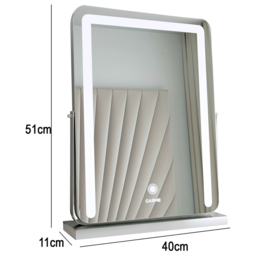 CARME Home Mia 3 Colour LED Frameless Silver Touch Sensor Light Mirror - Size: 65 x 17 x 47cm - Wilko - thumbnail 7